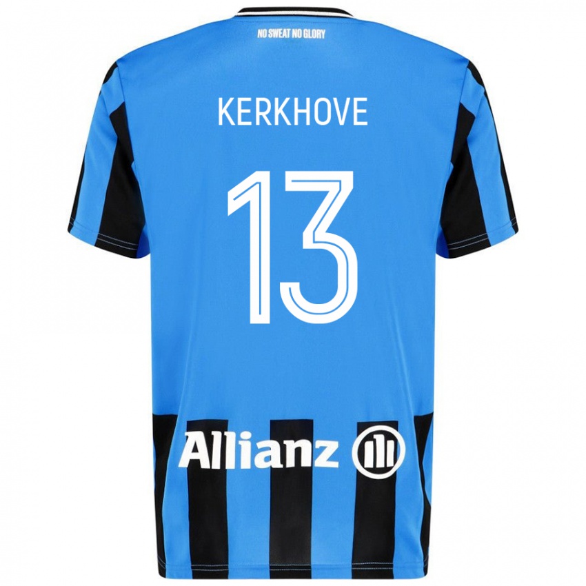 Dětské Angel Kerkhove #13 Nebesky Modrá Černá Domů Hráčské Dresy 2024/25 Dres