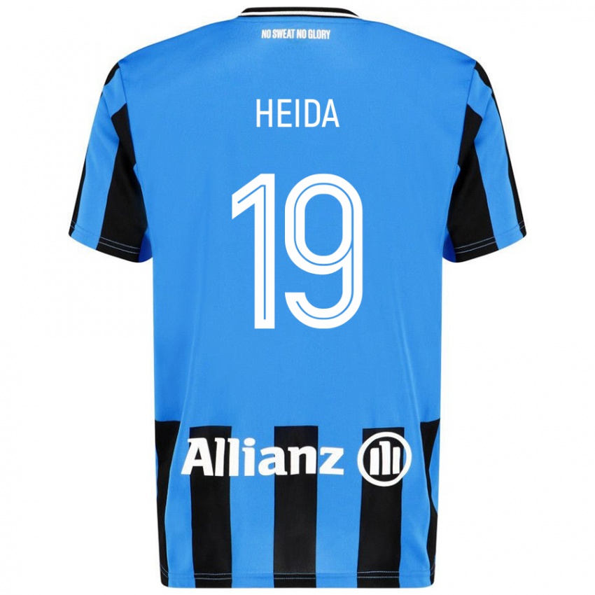 Dětské Jade Heida #19 Nebesky Modrá Černá Domů Hráčské Dresy 2024/25 Dres