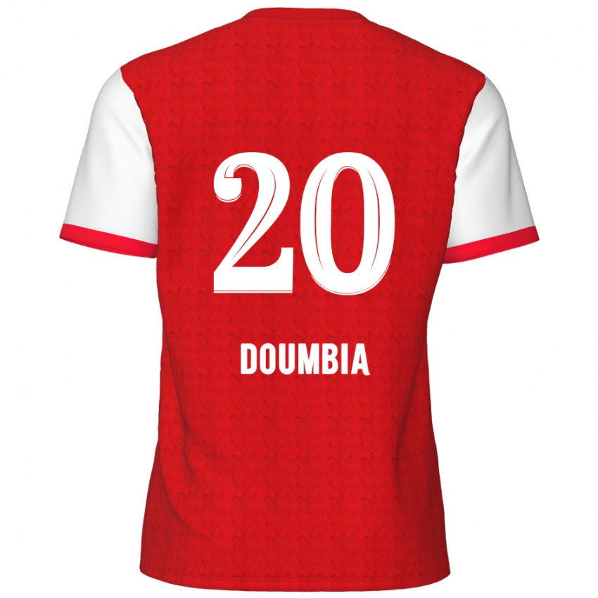 Dětské Mahamadou Doumbia #20 Červená Bílá Domů Hráčské Dresy 2024/25 Dres