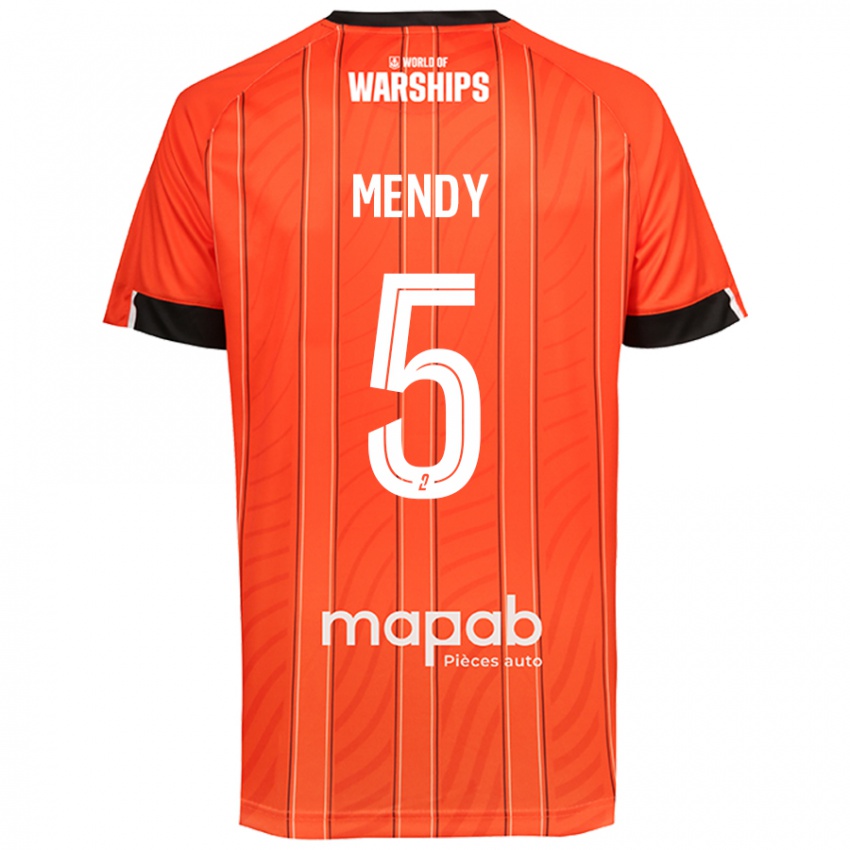 Dětské Benjamin Mendy #5 Pomerančový Domů Hráčské Dresy 2024/25 Dres