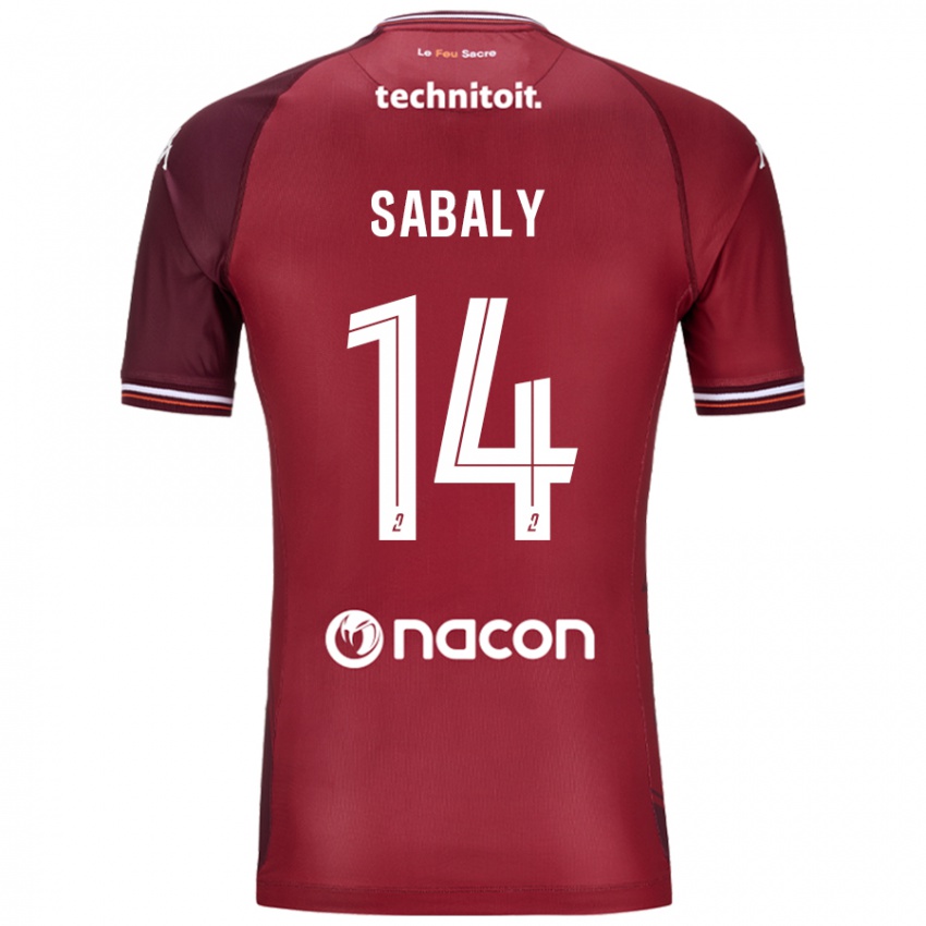 Dětské Cheikh Sabaly #14 Červená Granata Domů Hráčské Dresy 2024/25 Dres