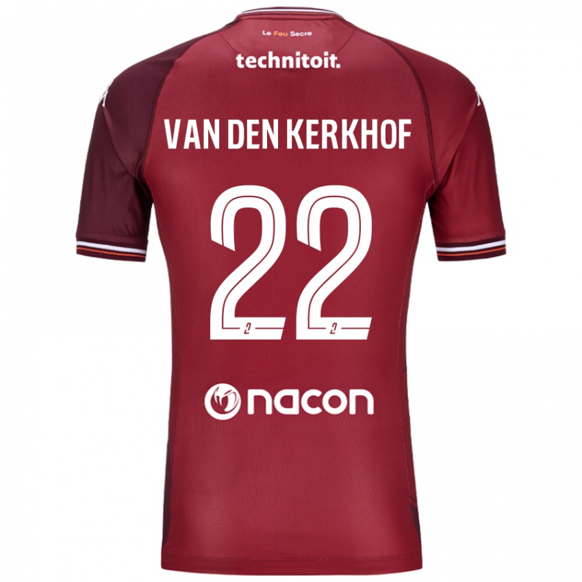 Dětské Kevin Van Den Kerkhof #22 Červená Granata Domů Hráčské Dresy 2024/25 Dres