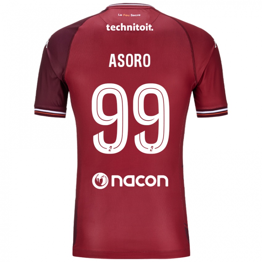 Dětské Joel Asoro #99 Červená Granata Domů Hráčské Dresy 2024/25 Dres