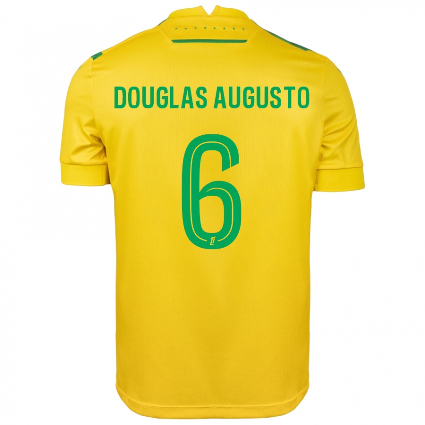 Dětské Douglas Augusto #6 Žlutá Zelená Domů Hráčské Dresy 2024/25 Dres