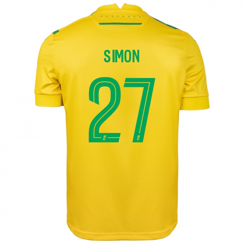 Dětské Moses Simon #27 Žlutá Zelená Domů Hráčské Dresy 2024/25 Dres