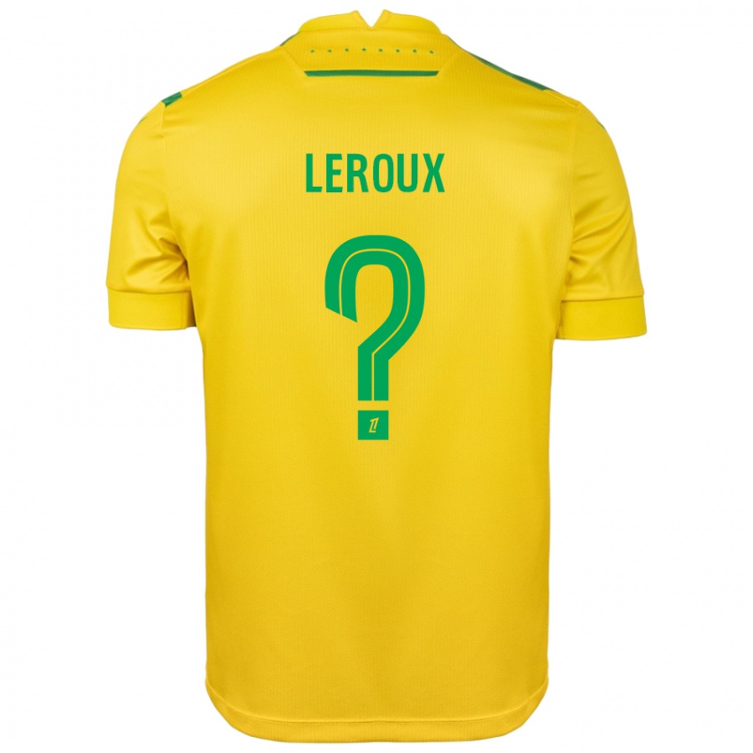 Dětské Louis Leroux #0 Žlutá Zelená Domů Hráčské Dresy 2024/25 Dres