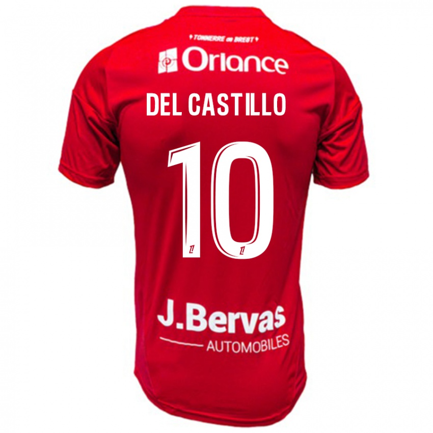 Dětské Romain Del Castillo #10 Červená Bílá Domů Hráčské Dresy 2024/25 Dres