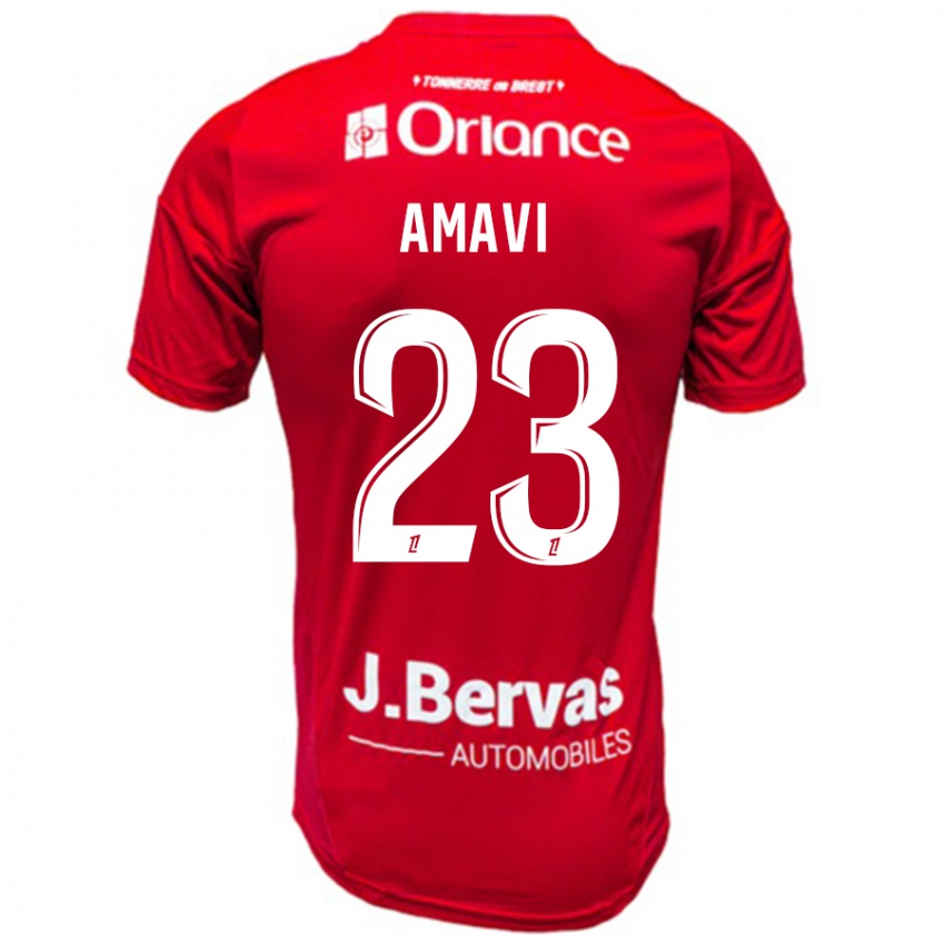 Dětské Jordan Amavi #23 Červená Bílá Domů Hráčské Dresy 2024/25 Dres