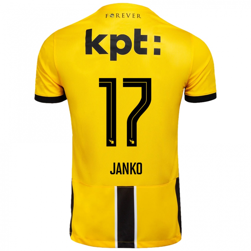 Dětské Saidy Janko #17 Žlutá Černá Domů Hráčské Dresy 2024/25 Dres