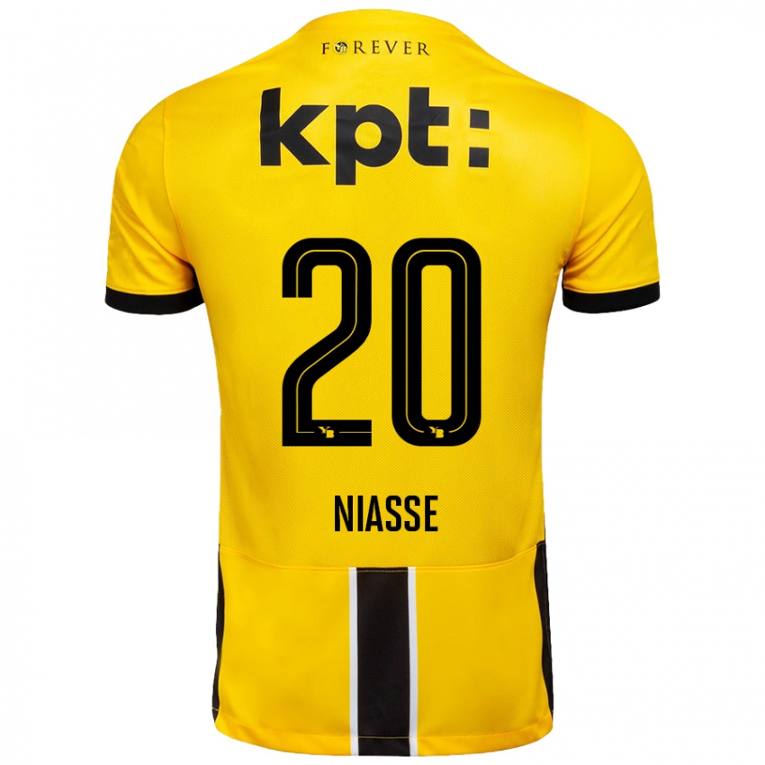 Dětské Cheikh Niasse #20 Žlutá Černá Domů Hráčské Dresy 2024/25 Dres