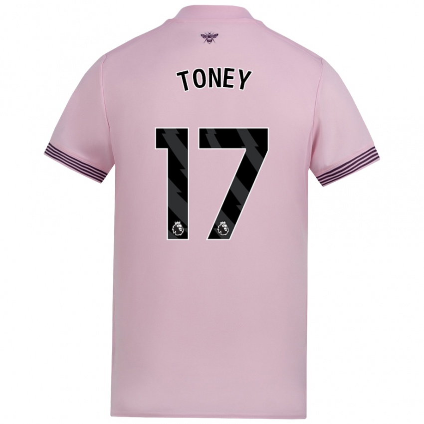 Dětské Ivan Toney #17 Růžový Daleko Hráčské Dresy 2024/25 Dres