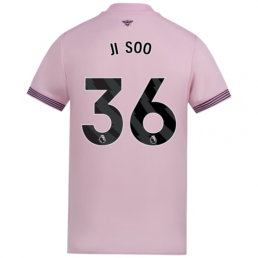 Dětské Ji-Soo Kim #36 Růžový Daleko Hráčské Dresy 2024/25 Dres