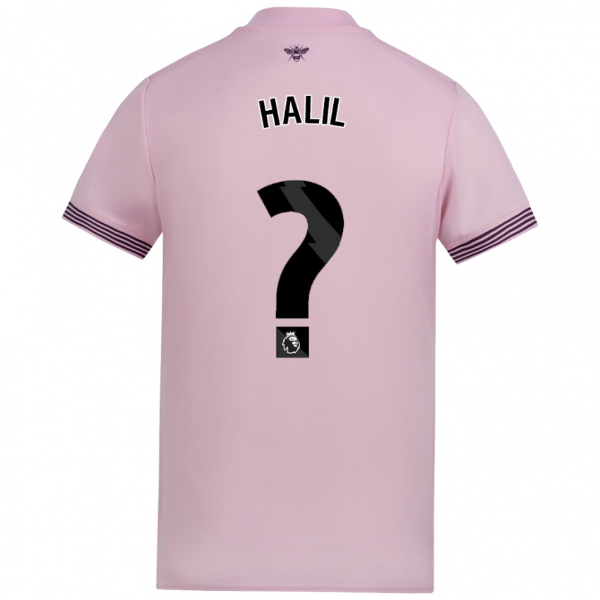 Dětské Kaya Halil #0 Růžový Daleko Hráčské Dresy 2024/25 Dres