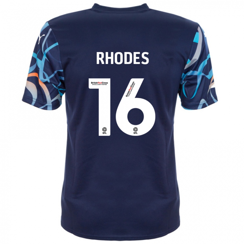 Dětské Jordan Rhodes #16 Námořnická Modrá Daleko Hráčské Dresy 2024/25 Dres