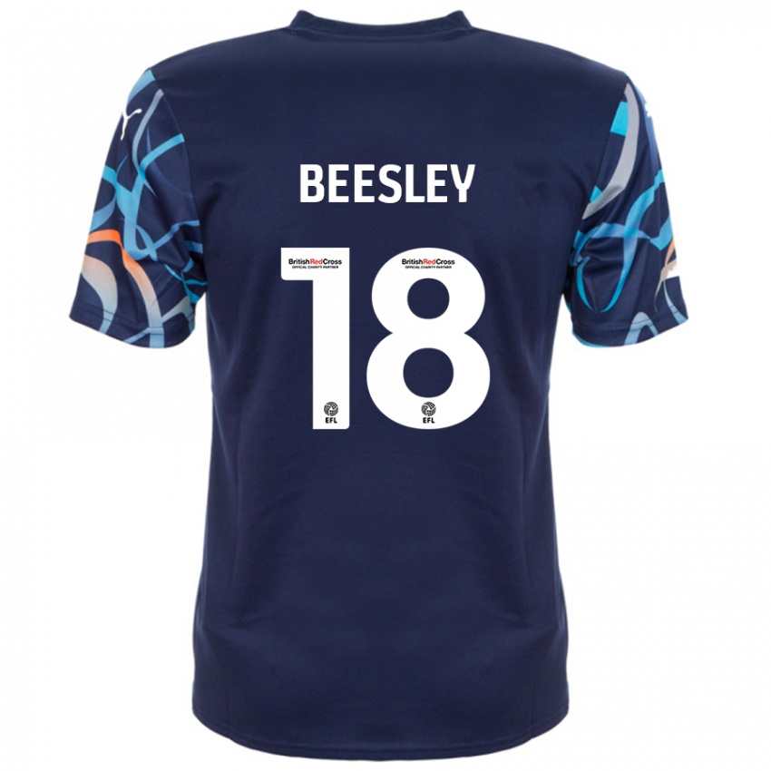 Dětské Jake Beesley #18 Námořnická Modrá Daleko Hráčské Dresy 2024/25 Dres