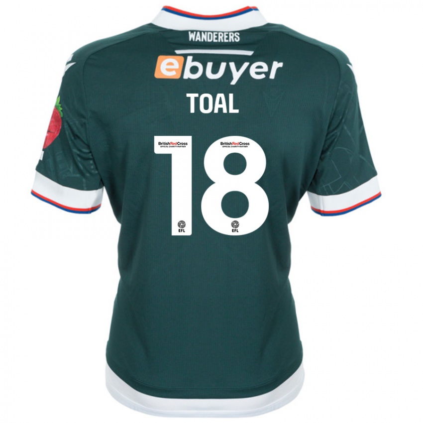 Dětské Eoin Toal #18 Tmavě Zelená Daleko Hráčské Dresy 2024/25 Dres