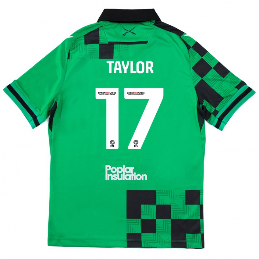 Dětské Connor Taylor #17 Zelená Černá Daleko Hráčské Dresy 2024/25 Dres