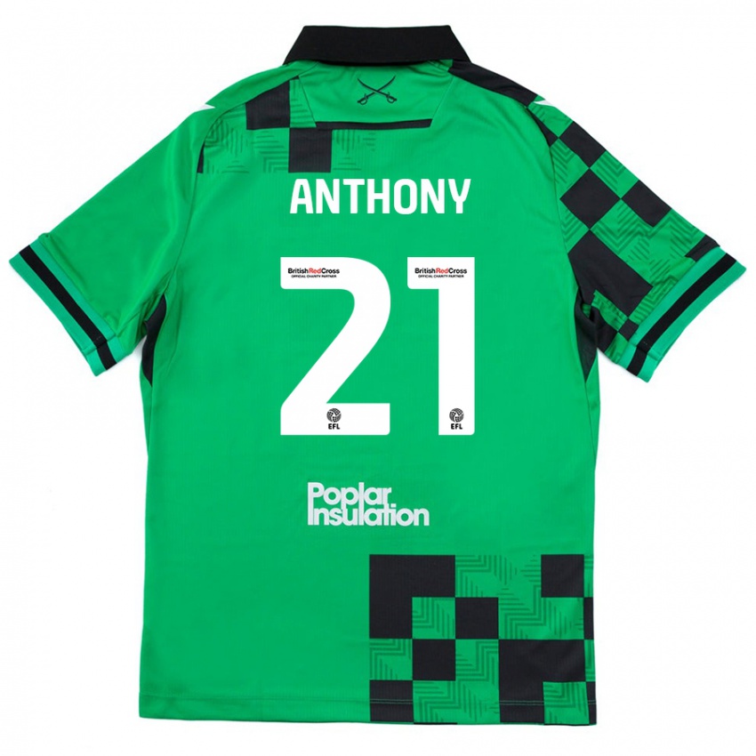 Dětské Micah Anthony #21 Zelená Černá Daleko Hráčské Dresy 2024/25 Dres