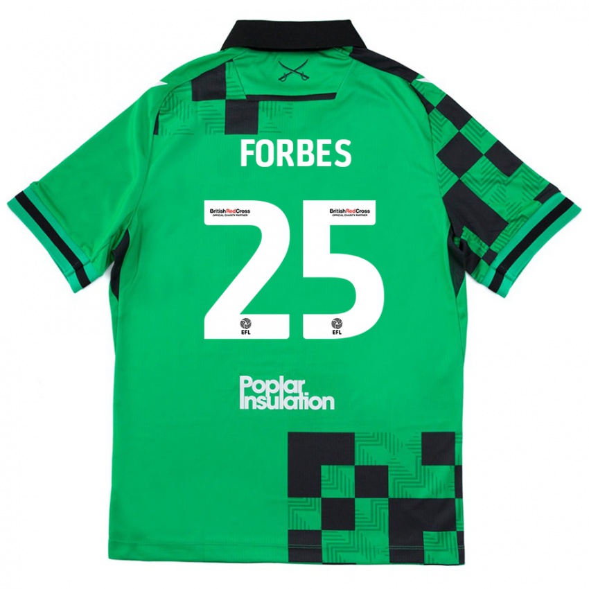 Dětské Michael Forbes #25 Zelená Černá Daleko Hráčské Dresy 2024/25 Dres