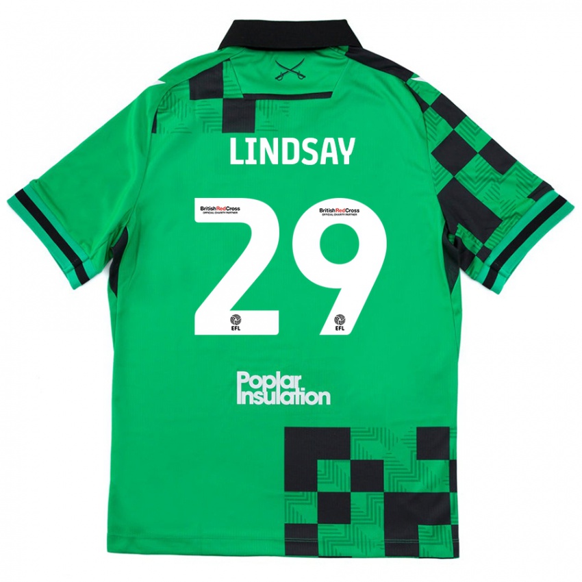 Dětské Jamie Lindsay #29 Zelená Černá Daleko Hráčské Dresy 2024/25 Dres