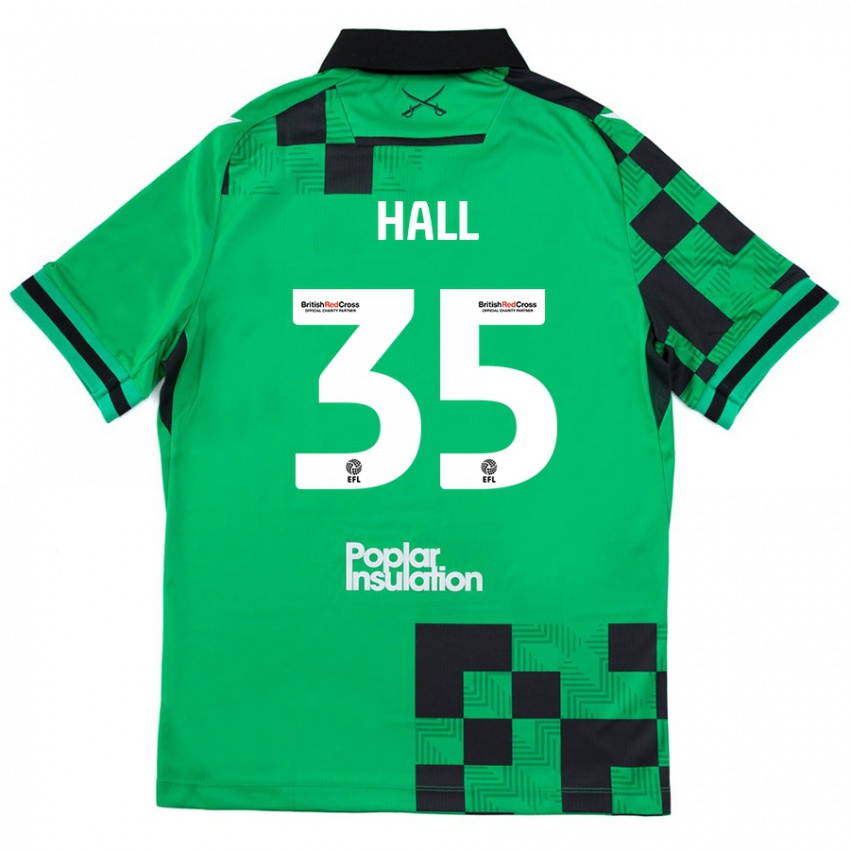 Dětské Matt Hall #35 Zelená Černá Daleko Hráčské Dresy 2024/25 Dres