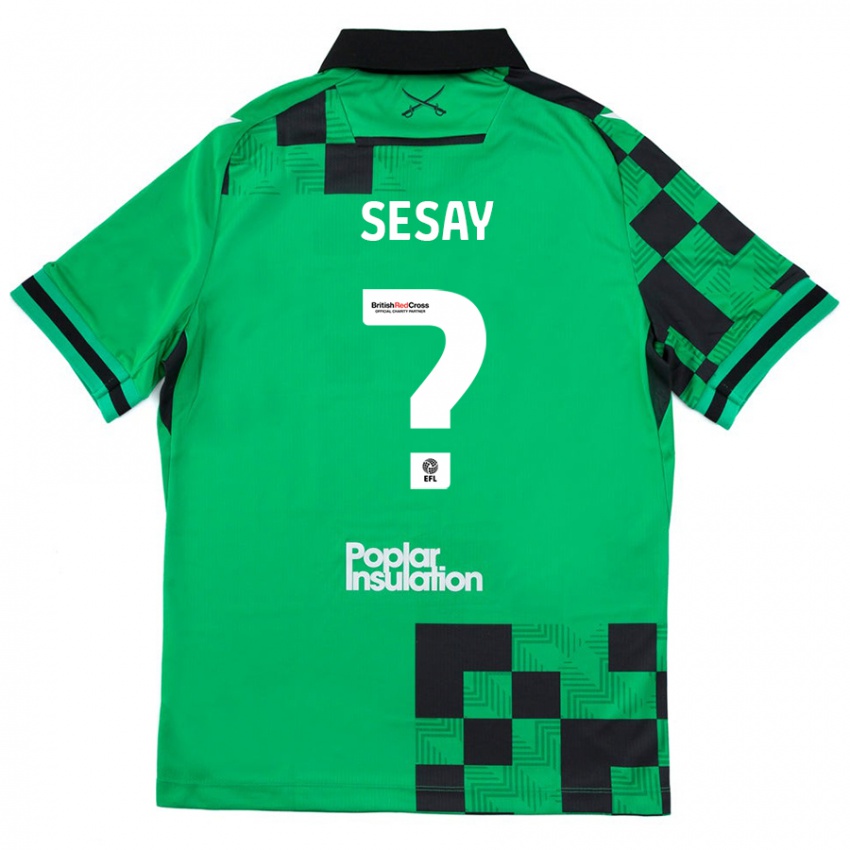 Dětské Malik Sesay #0 Zelená Černá Daleko Hráčské Dresy 2024/25 Dres