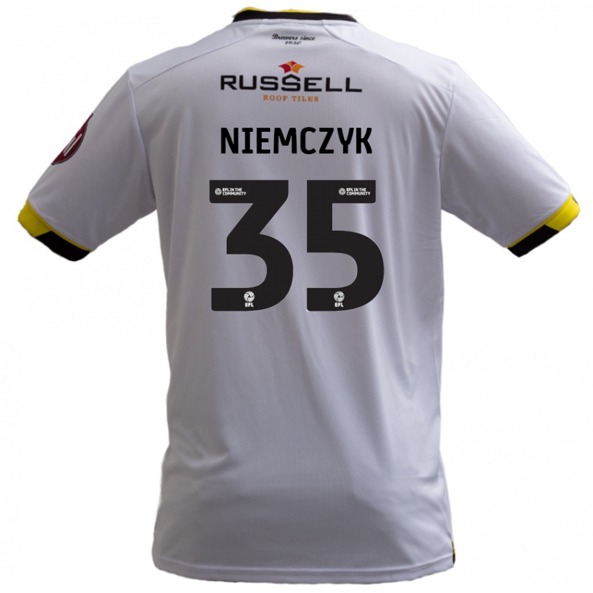 Dětské Jakub Niemczyk #35 Bílý Daleko Hráčské Dresy 2024/25 Dres