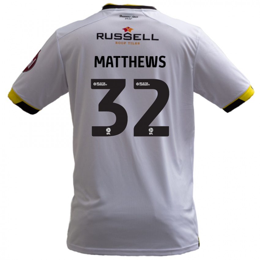 Dětské Daniel Matthews #32 Bílý Daleko Hráčské Dresy 2024/25 Dres