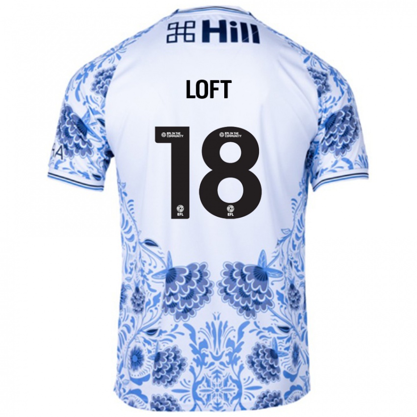 Dětské Ryan Loft #18 Bílá Modrá Daleko Hráčské Dresy 2024/25 Dres