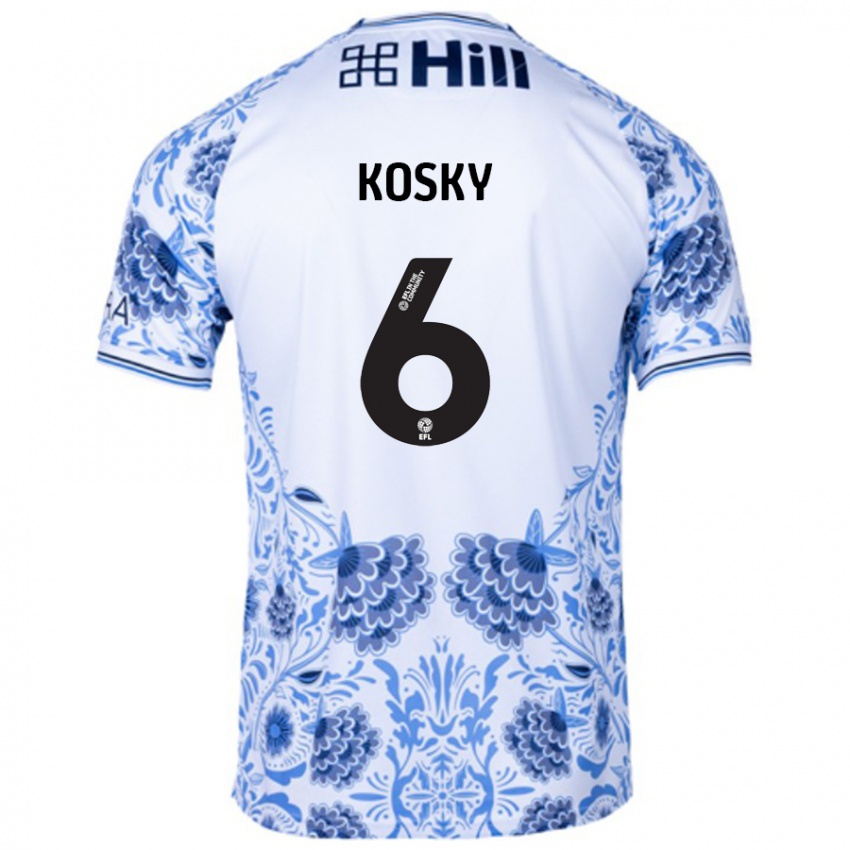 Dětské Rachel Kosky #6 Bílá Modrá Daleko Hráčské Dresy 2024/25 Dres