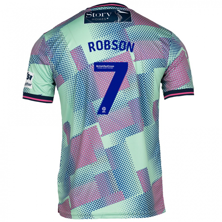 Dětské Ethan Robson #7 Zelený Daleko Hráčské Dresy 2024/25 Dres