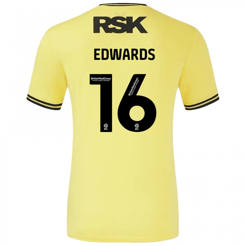 Dětské Josh Edwards #16 Žlutá Černá Daleko Hráčské Dresy 2024/25 Dres