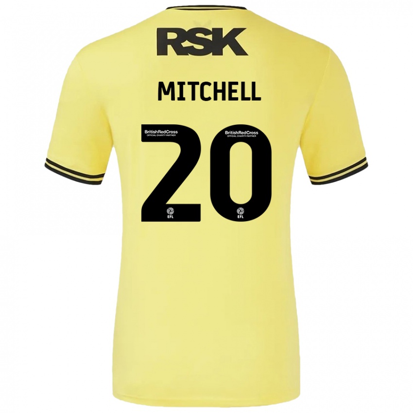 Dětské Zach Mitchell #20 Žlutá Černá Daleko Hráčské Dresy 2024/25 Dres