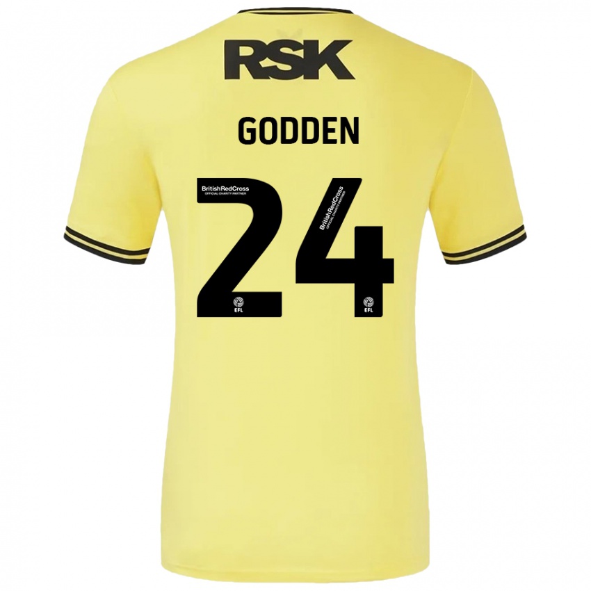 Dětské Matt Godden #24 Žlutá Černá Daleko Hráčské Dresy 2024/25 Dres