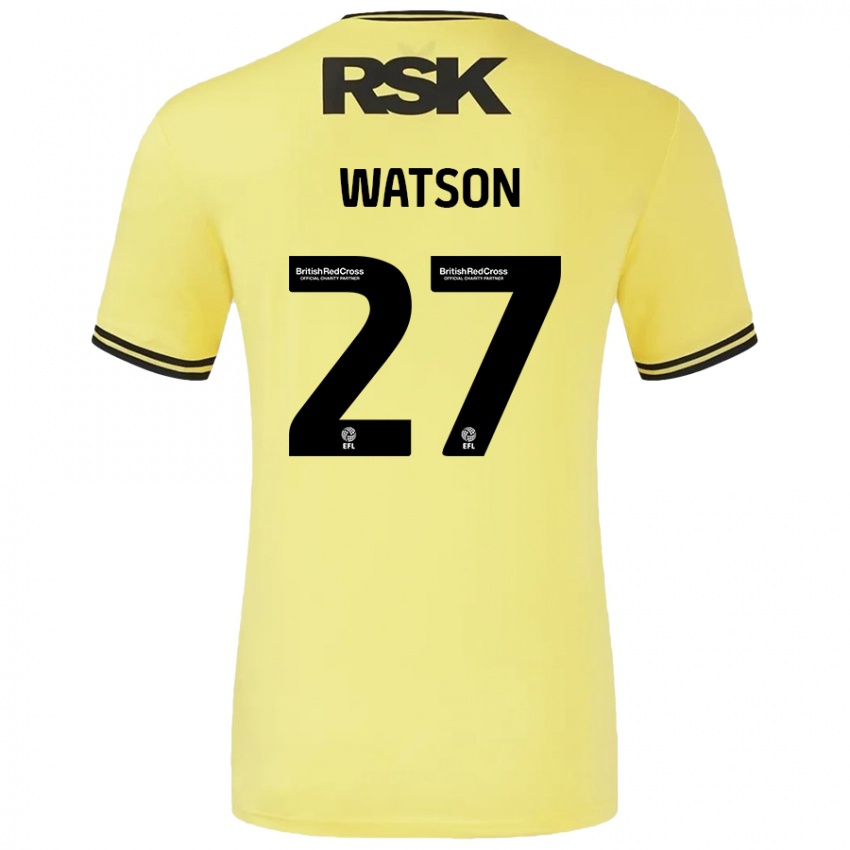 Dětské Tennai Watson #27 Žlutá Černá Daleko Hráčské Dresy 2024/25 Dres