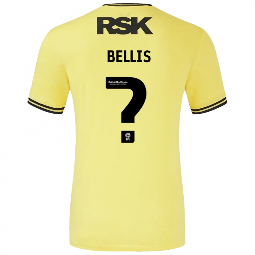 Dětské Reece Bellis #0 Žlutá Černá Daleko Hráčské Dresy 2024/25 Dres