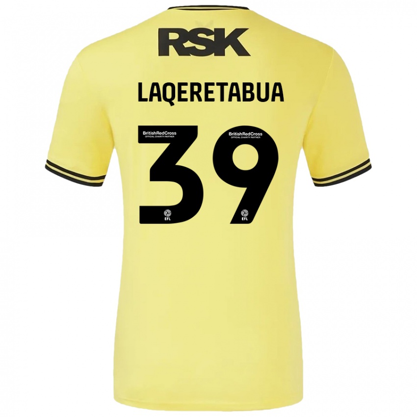 Dětské Josh Laqeretabua #39 Žlutá Černá Daleko Hráčské Dresy 2024/25 Dres