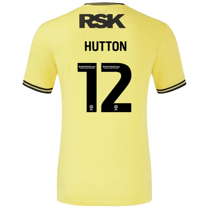 Dětské Jodie Hutton #12 Žlutá Černá Daleko Hráčské Dresy 2024/25 Dres