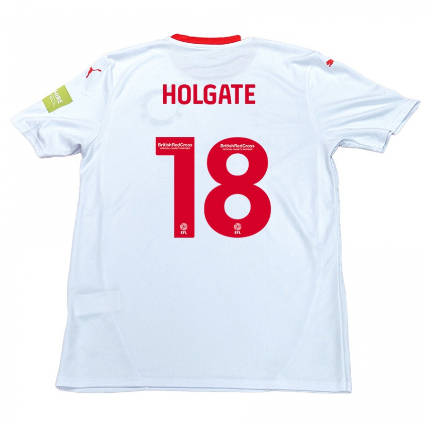 Dětské Harrison Holgate #18 Bílý Daleko Hráčské Dresy 2024/25 Dres