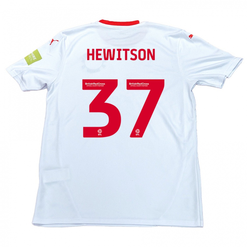 Dětské Luke Hewitson #37 Bílý Daleko Hráčské Dresy 2024/25 Dres