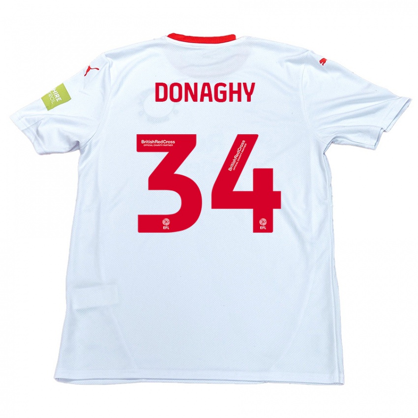 Dětské Tom Donaghy #34 Bílý Daleko Hráčské Dresy 2024/25 Dres