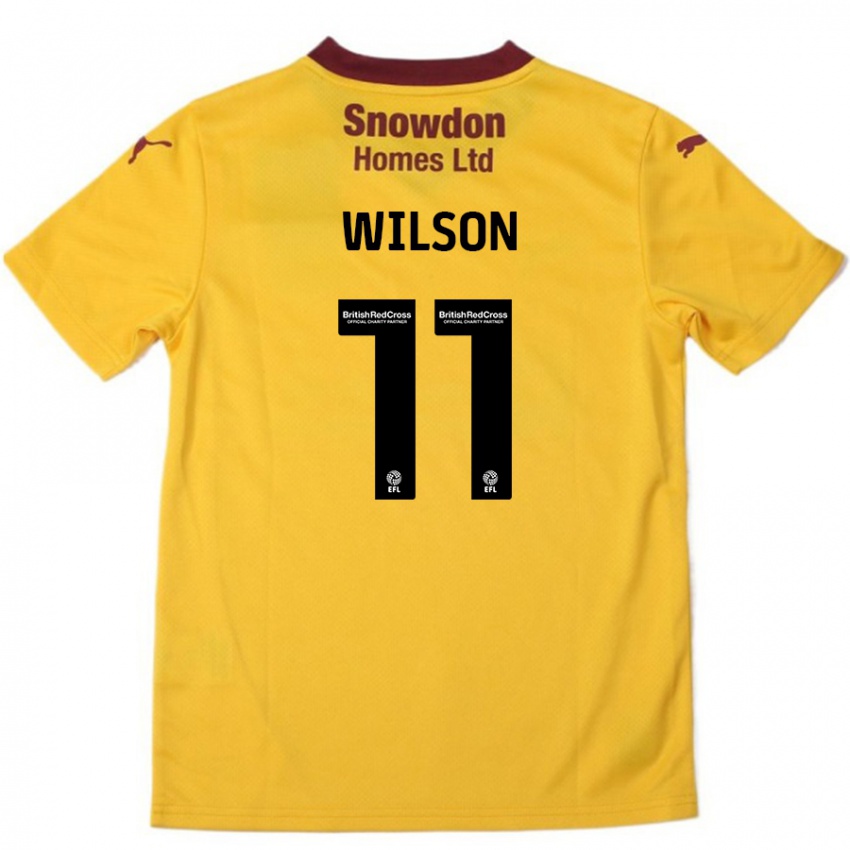 Dětské James Wilson #11 Oranžová Burgundská Daleko Hráčské Dresy 2024/25 Dres