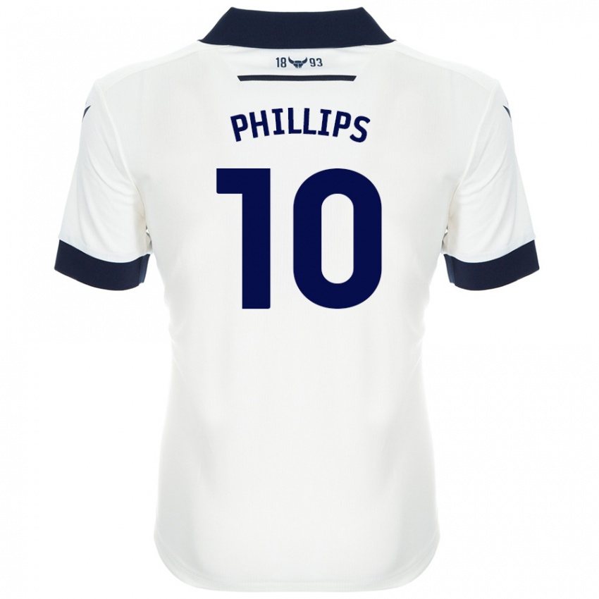 Dětské Matt Phillips #10 Bílá Tmavě Modrá Daleko Hráčské Dresy 2024/25 Dres