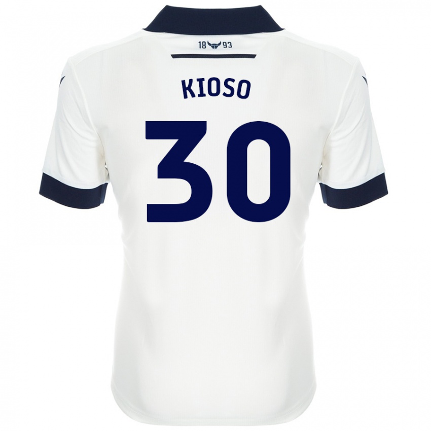 Dětské Peter Kioso #30 Bílá Tmavě Modrá Daleko Hráčské Dresy 2024/25 Dres