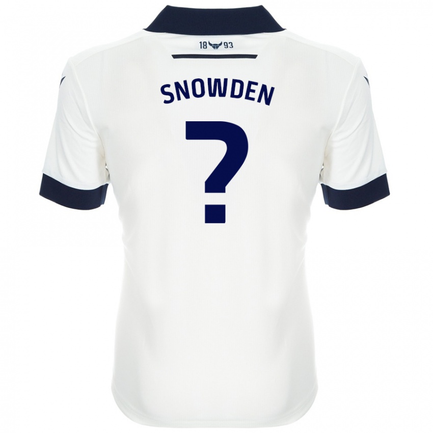 Dětské Leo Snowden #0 Bílá Tmavě Modrá Daleko Hráčské Dresy 2024/25 Dres