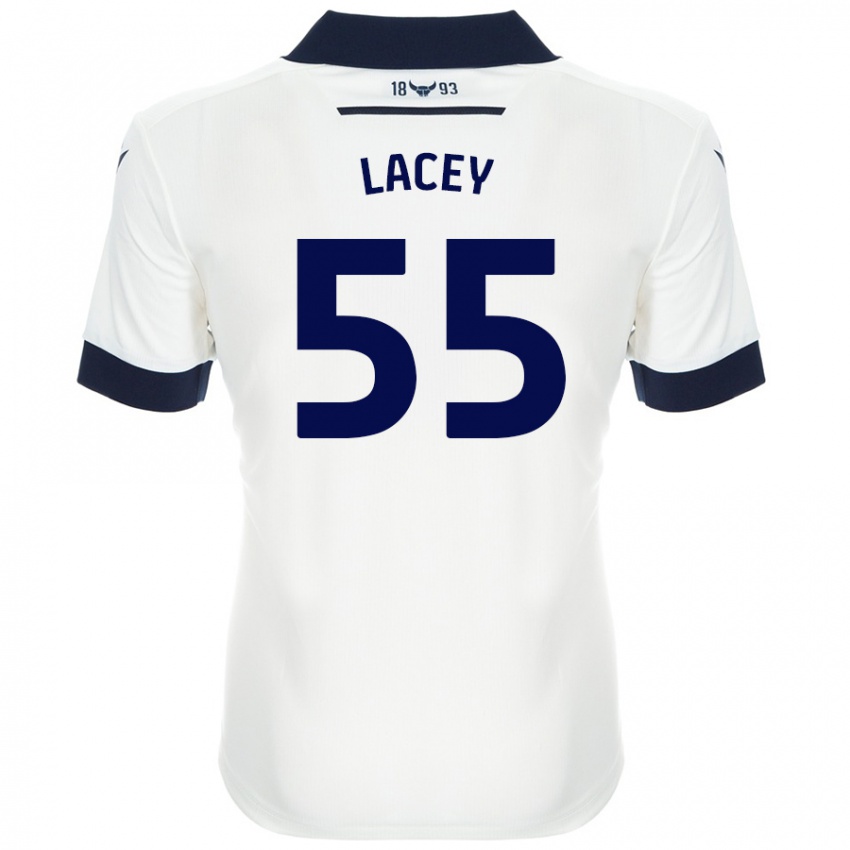 Dětské Aaron Lacey #55 Bílá Tmavě Modrá Daleko Hráčské Dresy 2024/25 Dres