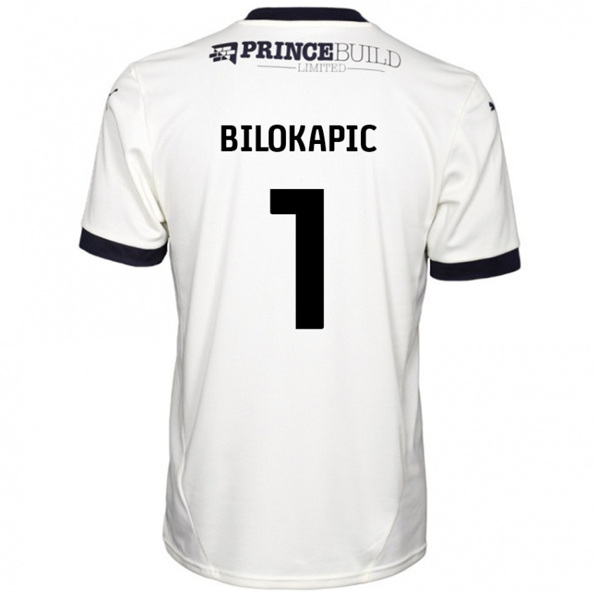 Dětské Nicholas Bilokapic #1 Off White Černá Daleko Hráčské Dresy 2024/25 Dres