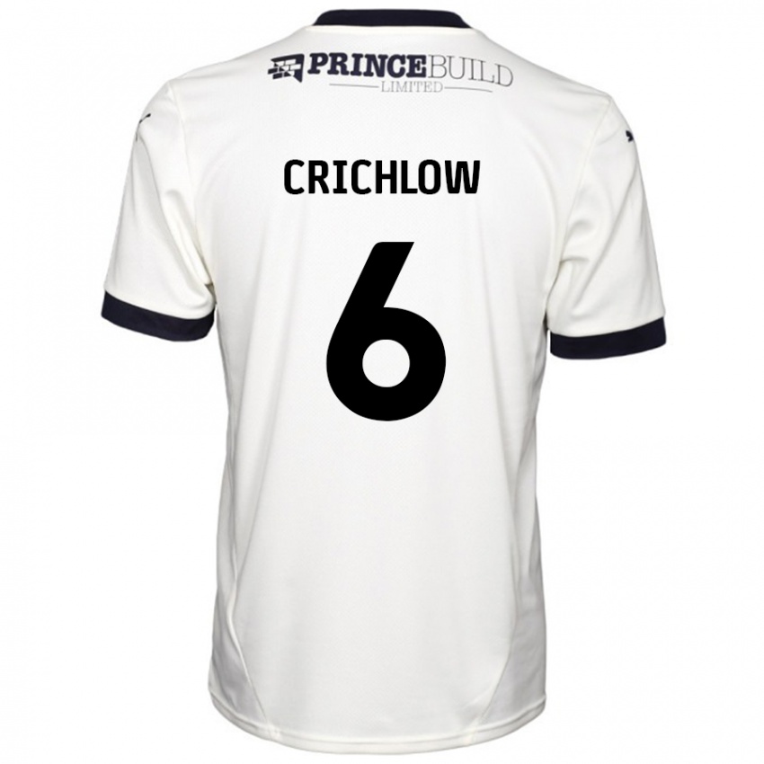 Dětské Romoney Crichlow #6 Off White Černá Daleko Hráčské Dresy 2024/25 Dres