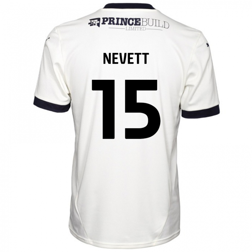 Dětské George Nevett #15 Off White Černá Daleko Hráčské Dresy 2024/25 Dres