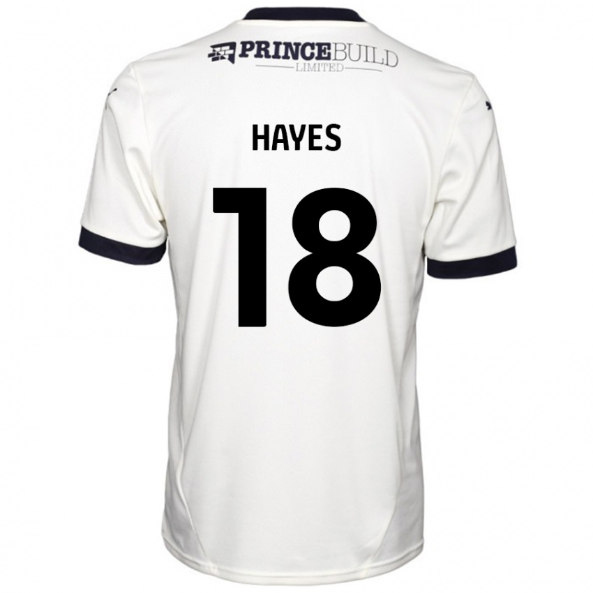 Dětské Cian Hayes #18 Off White Černá Daleko Hráčské Dresy 2024/25 Dres